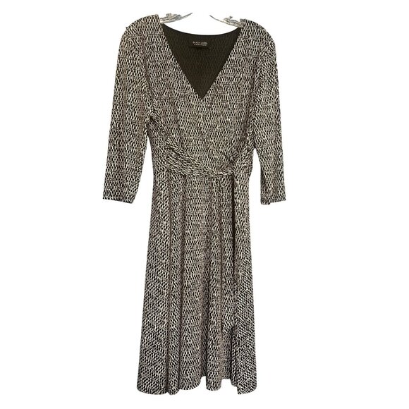 Evan Picone Black Label Womens Faux Wrap Dress Size 14 - Picture 1 of 8
